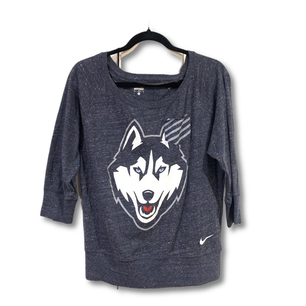 Nike UConn Huskies women sweatshirt 3/4 sleeve medium size blue color